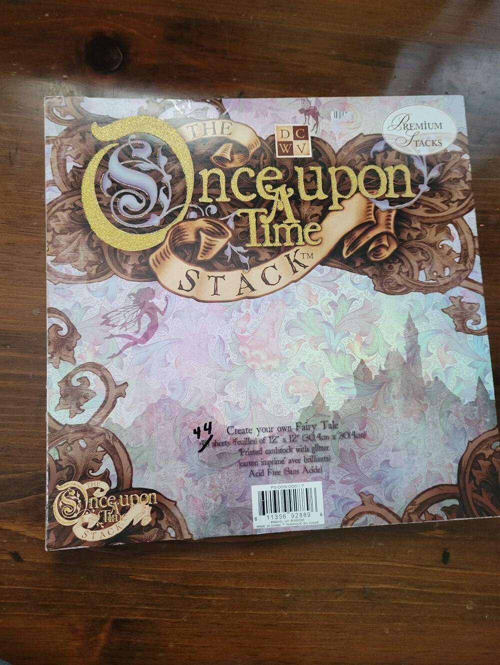 Once Upon a Time DCWV Premium Cardstock Paper 12x12, 44 Sheets of Scrapbook